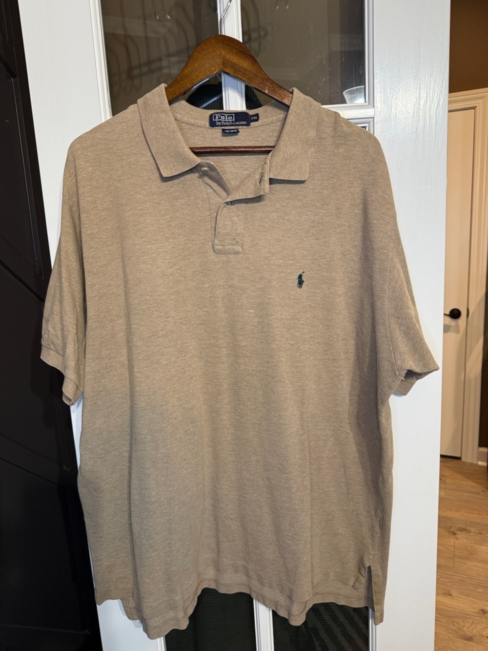 POLO RALPH LAUREN Classic Tan Cotton Short-Sleeve Polo Size XXL